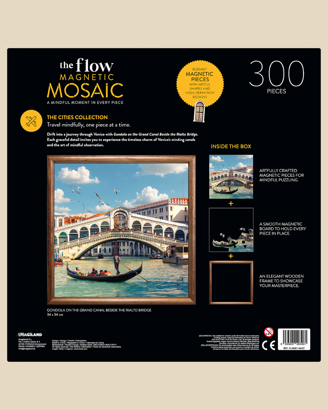 Magnetic Mosaic 300 Piece Jigsaw With Frame - Venice