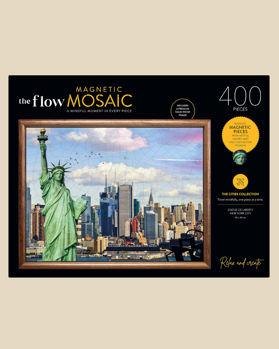 Magnetic Mosaic 400 Piece Jigsaw With Frame - New York