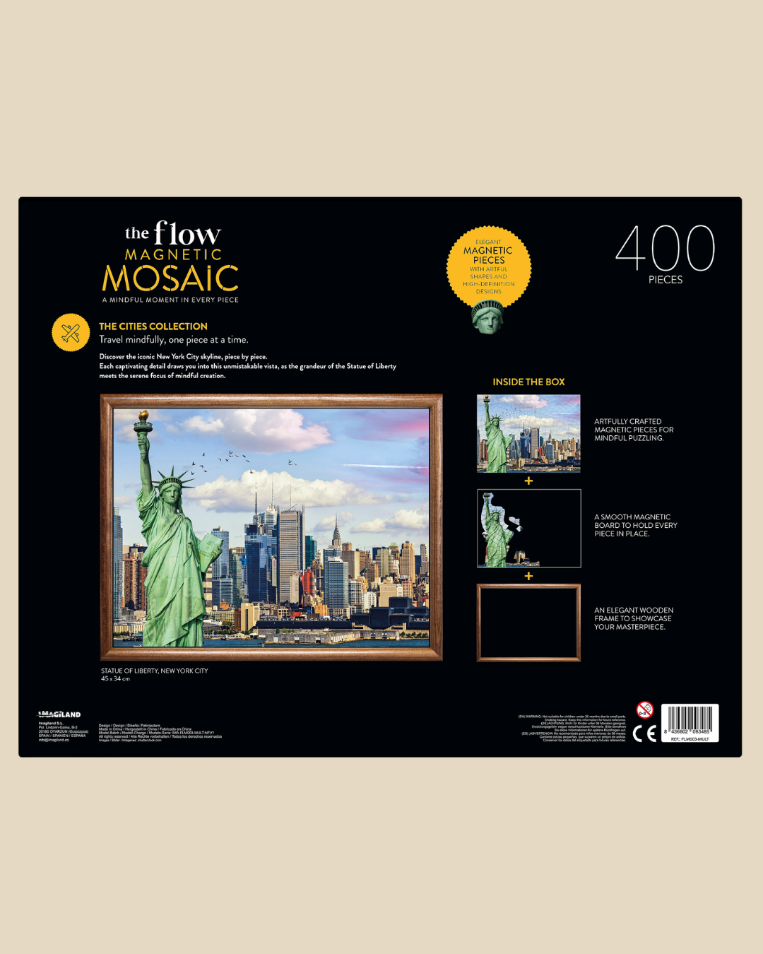 Magnetic Mosaic 400 Piece Jigsaw With Frame - New York